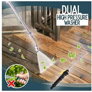 Hose Sprinkler Gun Air Pressure Washer Dual High-Pressure Washer Nozzle Cleaner high Power Water Gun for Washing The car Garden Watering Spray Gun Water-Adjusting Spray Gun (B=58CM)