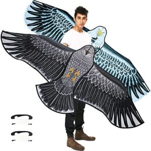 Nazano 74" 2 Pack Eagle Kites for Adults and Kids, Large Bird Kites Easy to Fly for Beach Trip Park Family Outdoor Games and Activities for Boys Girls Age 3 4 5 6 7 and Up