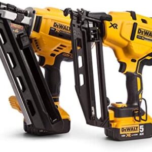 DEWALT DCK264P2 DCK264P2-18V-XR Cordless Li-Ion Brushless Nailer Twin Pack in Tough System Box, 18 V, Yellow/Black, One Size