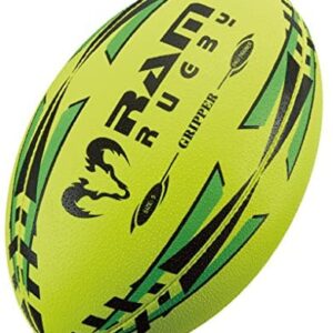 Rugby Ball - Ram Rugby - Gripper 2.0 Pro Trainer - Training Rugby Ball - Sizes 5-3 - Available In 5 Colours - Hand-stitched - 3-Ply Construction - 3D Grip For Ultimate Passing And Catching Control