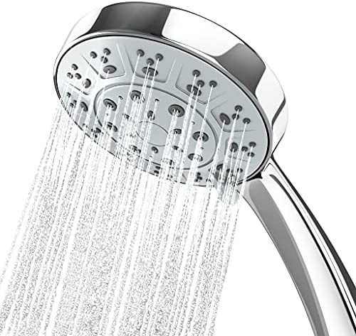DIY Doctor Universal Shower Head - High Pressure - 5 Adjustable Spray Modes - Stunning Chrome Finish - Easy Limescale Removal