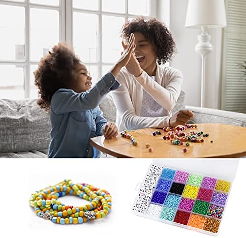 10320pcs DIY Beads Kit, Olerqzer Alphabet Letter Heart Beads 3mm for DIY Bracelet Jewelry Making Supplies, Arts and Crafts for Kids Girls Adults Birthday Gifts Friendship - Image 6