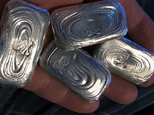 Pour Lines Pirate Stamp 2 Troy Oz Silver bar - Image 5
