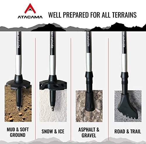 ATACAMA 2 Lightweight Aluminium and Carbon Hiking Stick with Cork Handle - Foldable Collapsible Trekking Poles Pole - Nordic Walking Poles for Hiking - Walking Sticks For Hiking - Walking Poles Women - Image 6