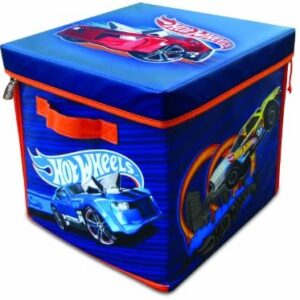 Hot Wheels A1686XX ZipBin 300 Car Storage Cube and Playmat, Brown