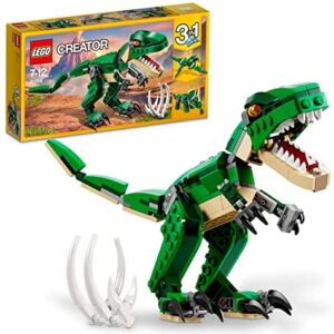 LEGO 31058 Creator Mighty Dinosaurs Toy, 3 in 1 Model, Triceratops and Pterodactyl Dinosaur Figures, Modular Building System