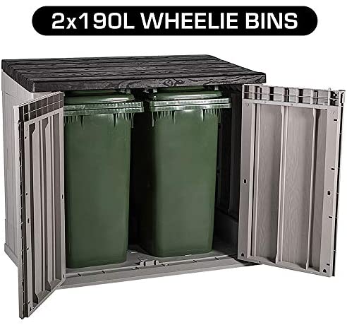 Toomax Storaway 842L Outdoor Plastic Storage Shed Box - Grey and Black - 130 x 75 x 110 cm - Image 2
