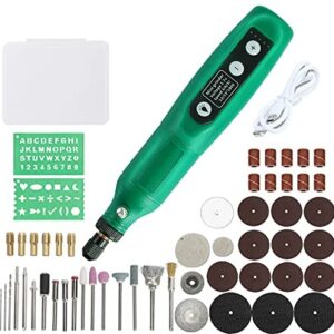 Cordless Rotary Tool, Katolang 3.7V Rotary Multi Tool with 5 Variable Speed 51 Pcs Accessories Kit LED Light, USB Charging Mini Drill Cordless for Crafts Polishing/Carving/Cutting/Grinding/Cleaning