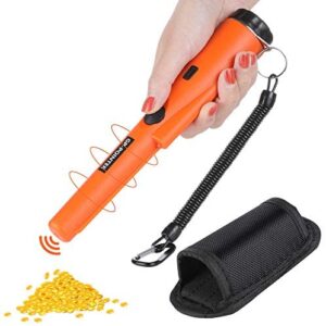 Diealles Shine Metal Detector Pointer, 360° Scan Waterproof Metal Detector Pinpointer with Belt Holster