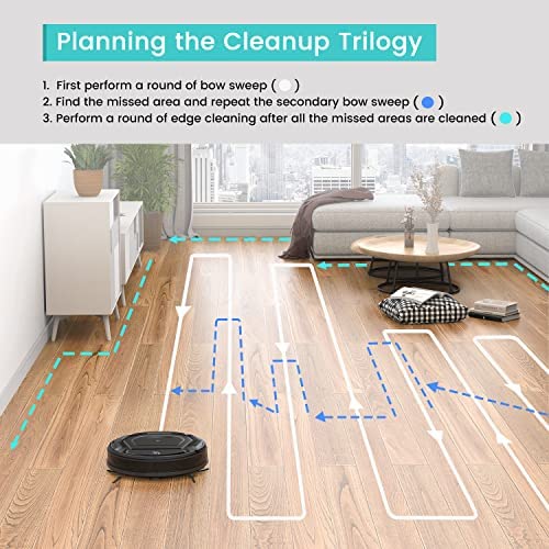 Lefant M210B Robot Vacuum Cleaner With Mop, Small Robot Hoover 7.6cm Thin, 2000 Pa Suction, Alexa Voice Control Self-Charging Robotic Vacuum Ideal for Pet Hair Hard Floor and Carpet - Image 3