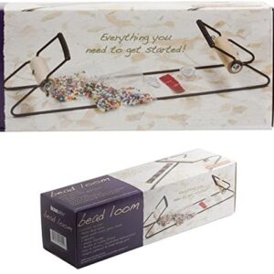 Beadsmith Metal Bead Loom Kit 16x6cm Weaving Loom Area