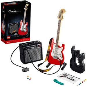 LEGO 21329 Ideas Fender Stratocaster DIY Guitar Model Building Set with 65 Princeton Reverb Amplifier and Authentic Accessories