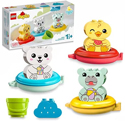 LEGO 10965 DUPLO Bath Time Fun: Floating Animal Train Bath Toy for Babies and Toddlers 1.5 Years Old with Duck, Hippo and Polar Bear