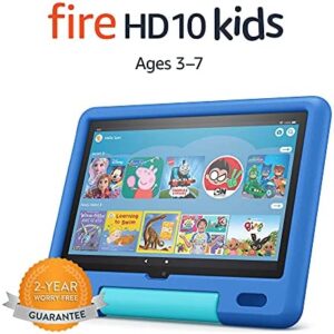 Fire HD 10 Kids tablet | for ages 3–7 | 10.1", 1080p Full HD, 32 GB | Sky Blue Kid-Proof Case