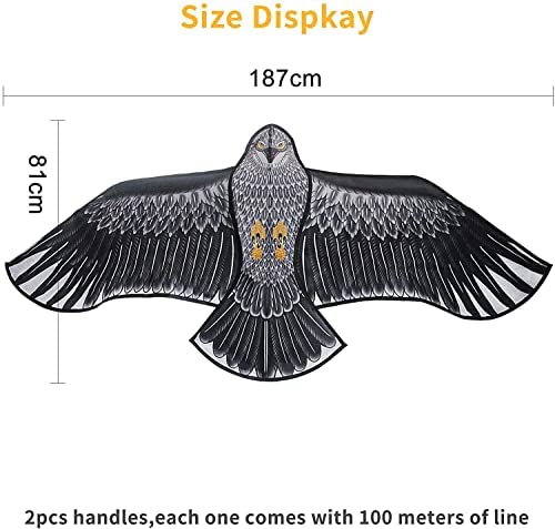 Nazano 74" 2 Pack Eagle Kites for Adults and Kids, Large Bird Kites Easy to Fly for Beach Trip Park Family Outdoor Games and Activities for Boys Girls Age 3 4 5 6 7 and Up - Image 2