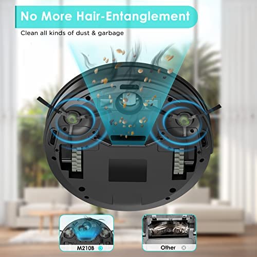 Lefant M210B Robot Vacuum Cleaner With Mop, Small Robot Hoover 7.6cm Thin, 2000 Pa Suction, Alexa Voice Control Self-Charging Robotic Vacuum Ideal for Pet Hair Hard Floor and Carpet - Image 5