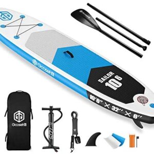 Goosehill Inflatable Stand Up Paddle Board, Premium SUP Package, 10' Long 32" Wide 6" Thick, Patterns Open for Customization
