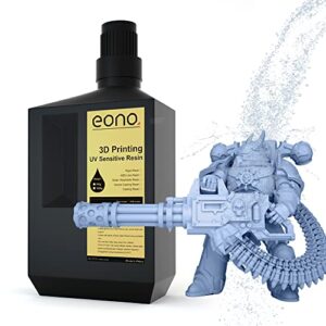 Amazon Brand- Eono Water Water Washable 3D Printer Resin 500g Gray LCD UV-Curing Resin 405nm Standard Photopolymer Resin for LCD 3D Printing.