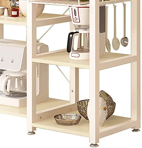 soges Kitchen Baker's Rack Utility Microwave Oven Stand Storage Cart Workstation Shelf with Basket Large Size,Millennium Oak,W5S-MP-SF - Image 6