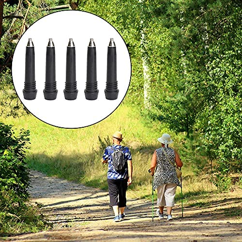 5 Pieces Alpenstock Replacement Rod Tip Carbon Tungsten Steel Alpenstock Tip Alpenstock Protectors Rod Replacement Alpenstock Head Cover for Hiking Walking Trekking Hiking Poles - Image 7
