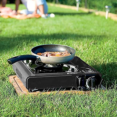GREEN HAVEN Black Portable Camping Stove with Cary Case & 8 Butane Gas | Premium Camping Gas Stove |EN417 Compliant Camping Stove Gas Portable |Gas Camping Stove with Automatic Ignition & Heat Control - Image 4