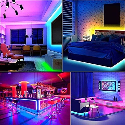 LED Strip Light 5M,Romwish 16.4FT RGB SMD 5050 Bluetooth Music Sync Smart Color Changing Rope Lights, 44 Keys Remote Control, Timing Function,with for Kitchen, Bedroom, TV, Party - Image 7
