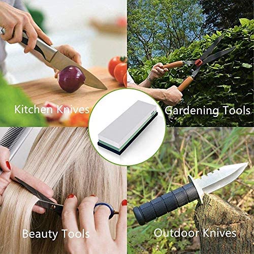 Kalolary Whetstone Knife Sharpening Stone 1000/4000 Grits, Dual Sided Kitchen Knife Sharpener Wet Water Stone for Kitchen, Hunting, Pocket Knives,Blades - Image 6