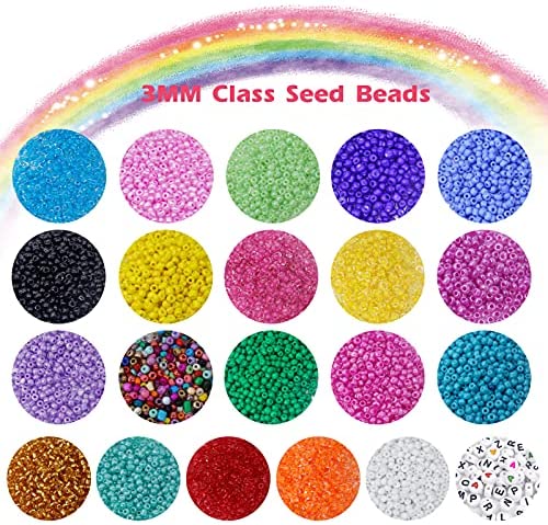 10320pcs DIY Beads Kit, Olerqzer Alphabet Letter Heart Beads 3mm for DIY Bracelet Jewelry Making Supplies, Arts and Crafts for Kids Girls Adults Birthday Gifts Friendship - Image 2