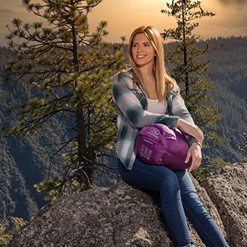 XL Sleeping Bag by Highlander – Extra Large Pod Design perfect for Camping, Sleepovers and Festivals – Lightweight Single Bags suitable for Adults & Juniors -The Sleephaven, Azure, Black & Grape Juice - Image 7