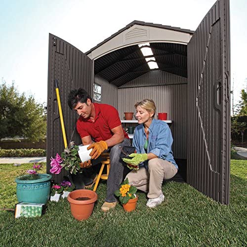 Lifetime 60190 7 x 7ft Heavy Duty Plastic Shed, Beige - Image 4