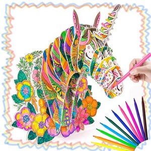 3D Coloring Puzzle Art and Crafts Set, 3D Painting Puzzle Kit for Girls Boys - Perfect Kid Toys