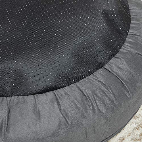 FEANDREA Dog Bed, Doughnut Cat Bed, Round, 50 cm Dia., Dark Grey PGW050G02 - Image 6