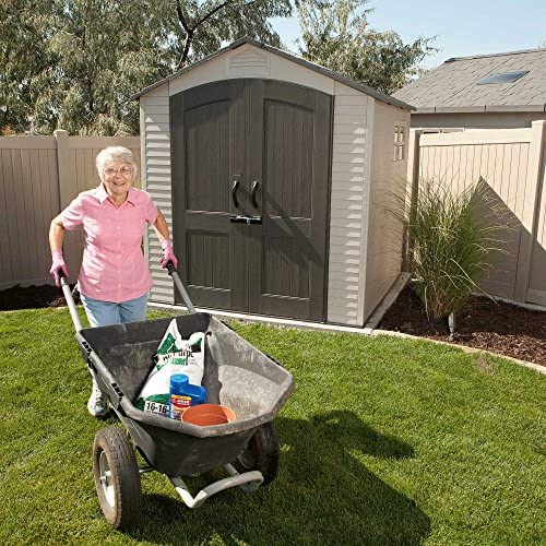 Lifetime 60190 7 x 7ft Heavy Duty Plastic Shed, Beige - Image 3