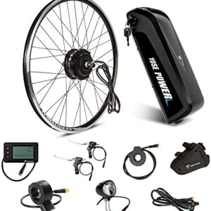 YOSE POWER 28''(700c) ebike 36V250W Front Motor Bicycle E-Bike Hub Conversion Kit with Integrated controller HL Plus 36V 15.6Ah Battery DIY E-bike LCD Display