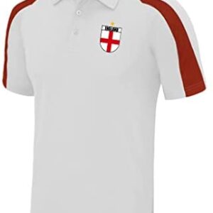 England Supporters Embroidered Unisex Polo Great for Supporting England During Football Cricket Rugby Great for Any Birthday Present Secret Santa Present