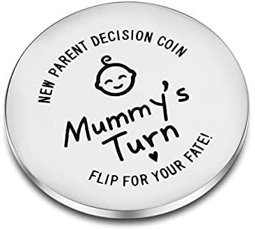 CJ&M Fun New Parents Decision Coin, Engraved Stainless Steel Fun Coin for Decision Making, New baby Gift - Image 2