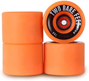 Two Bare Feet Sessions 70mm Super Grip Longboard Skate Wheel Set