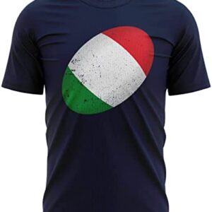 Purple Print House Italy Flag Rugby Ball T Shirt, Italy Birthday Gifts for Italian Rugby Fan, Tournament Outfit Gift Idea, Football Nations Shirts for Men Women and Kids