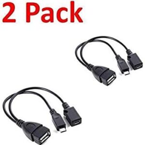 2 Pack Usb Port Terminal Adapter Otg Cable For Fire Tv 3 Or 2nd Gen Fire Stick