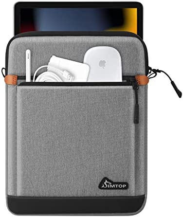 SIMTOP Tablet Sleeve Shoulder Bag 12.9 inch,iPad Pro (5th/4th/3rd Gen) 2021-2018,ipad carrying case with Shoulder Strap ,ipad accessories messenger bags Waterproof ( Grey) - Image 3