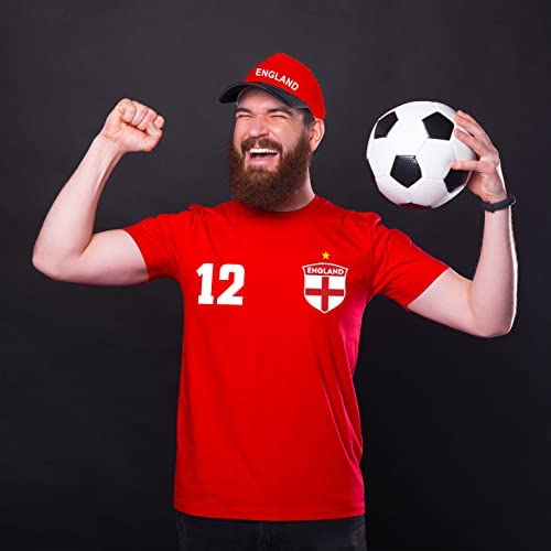 lepni.me Mens T Shirt England Football Shirt with Your Name and Number | English Flag Badge Personalised Jersey Retro Custom Top | World Cup 2022 European Championship Fans - Image 2
