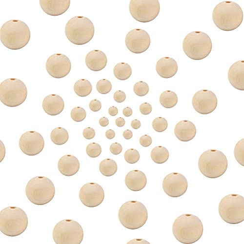 485 PCS Round Wooden Beads, 8 Sizes Natural Wood Beads Set, Natural Beads with Storage Box for Handmade Jewelry Bracelet Necklace(6/8/10/12/14/16/18/20mm) - Image 9