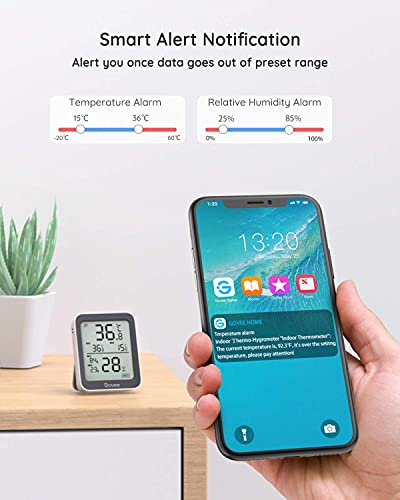 Govee Room Thermometer Hygrometer, Bluetooth Digital Indoor Temperature Humidity Sensor with Smart Alert and Data Storage, for Baby Home Cellar 2 Pack - Image 4