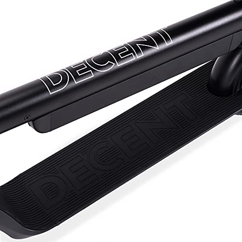 Decent ONE MAX 350w Premium e-scooter. Easy-folding Electric Scooter - 3 Speed/Drive Modes 15.5mph speed, Front Hub Motor/Brake, Mechanical Disc rear brake, 10-inch pneumatic tyres and LED - Black - Image 5