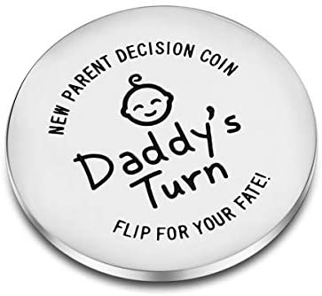 CJ&M Fun New Parents Decision Coin, Engraved Stainless Steel Fun Coin for Decision Making, New baby Gift - Image 3