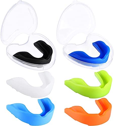 Kid’s Gum Shield Braces, Mouth Guard for Athletic for Boxing, MMA, Rugby, Muay Thai, Hockey, Judo, Karate Martial Arts And All Contact Sports-6Pcs