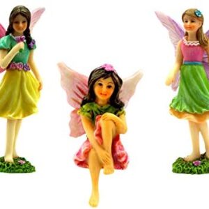 Pretmanns Fairy Garden Accessories – Miniature Fairy Figurines – Ornaments For Fairy Garden – 3 Pieces