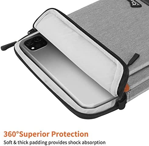 SIMTOP Tablet Sleeve Shoulder Bag 12.9 inch,iPad Pro (5th/4th/3rd Gen) 2021-2018,ipad carrying case with Shoulder Strap ,ipad accessories messenger bags Waterproof ( Grey) - Image 4