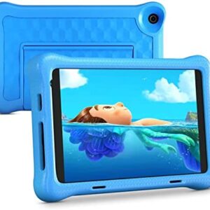 8 Inch Kids Tablet, 1920 x 1200 IPS FHD, Parental Control, Android 10 Tablet for Kids, 2GB RAM, 32GB ROM, Dual Camera with Kid-proof Case (Blue)
