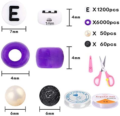 DIY Jewelry Making Set Beads for Bracelets, MuLLife Bead Kit with Letter Beads for Custom Necklaces, Friendship Bracelets, Gift for Her Women Wife Girlfriend Adult Kids Age 6 7 8 - Image 2